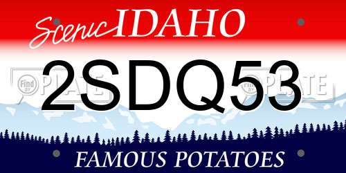 2SDQ53 Idaho License Plate
