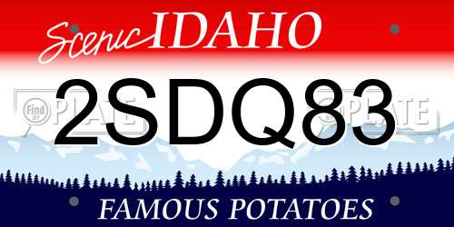 2SDQ83 Idaho License Plate