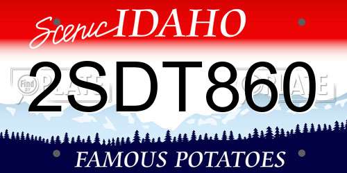 2SDT860 Idaho License Plate