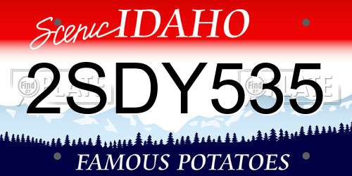 2SDY535 Idaho License Plate