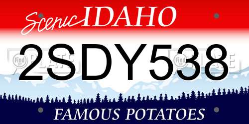 2SDY538 Idaho License Plate