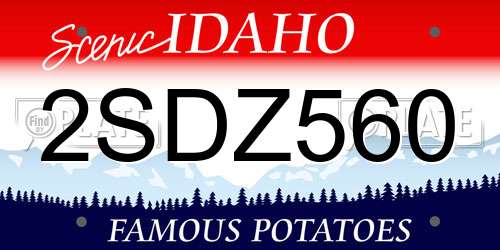 2SDZ560 Idaho License Plate