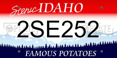 2SE252 Idaho License Plate