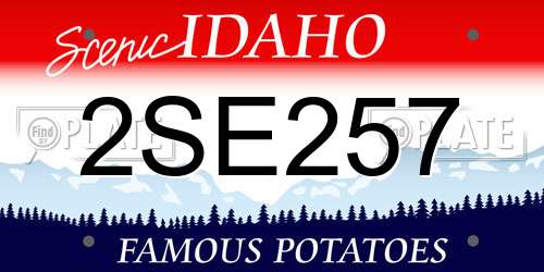 2SE257 Idaho License Plate