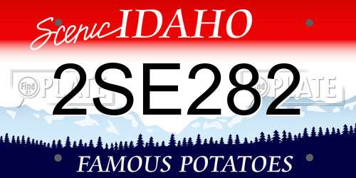 2SE282 Idaho License Plate