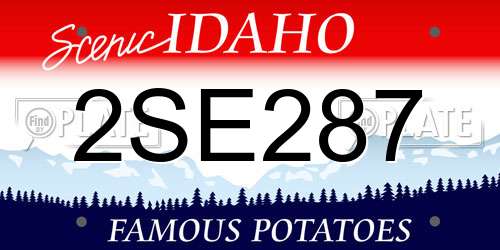 2SE287 Idaho License Plate