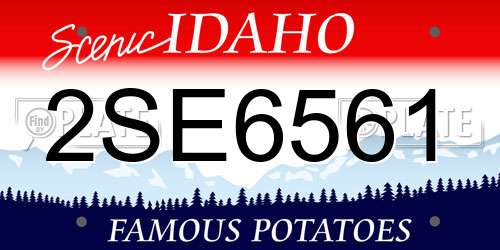 2SE6561 Idaho License Plate