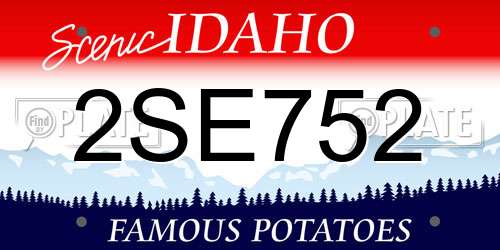 2SE752 Idaho License Plate