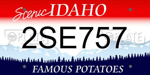 2SE757 Idaho License Plate
