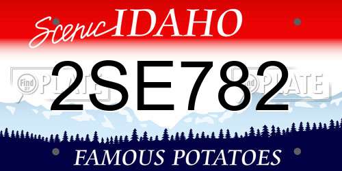 2SE782 Idaho License Plate