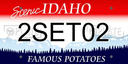 2SET02 Idaho License Plate