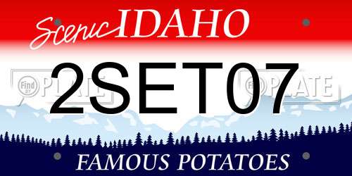 2SET07 Idaho License Plate