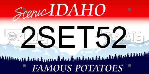 2SET52 Idaho License Plate