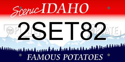 2SET82 Idaho License Plate