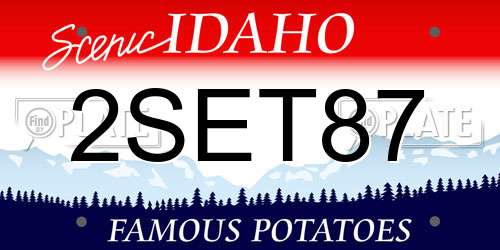 2SET87 Idaho License Plate