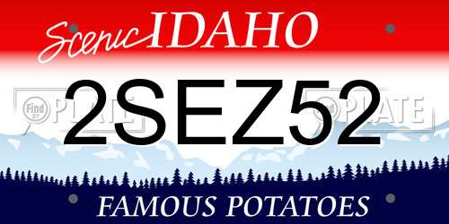2SEZ52 Idaho License Plate