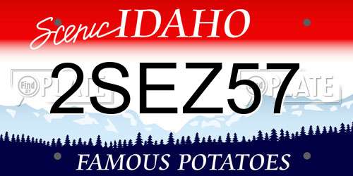 2SEZ57 Idaho License Plate