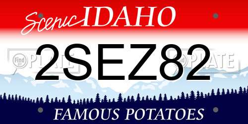 2SEZ82 Idaho License Plate