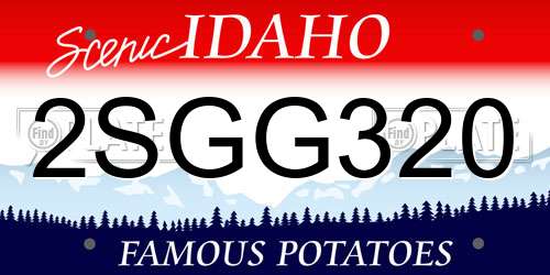 2SGG320 Idaho License Plate