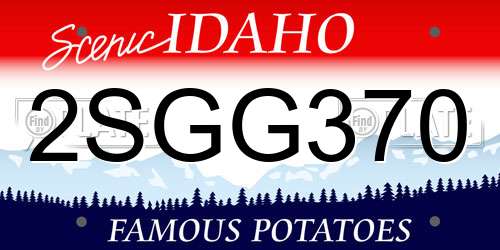2SGG370 Idaho License Plate