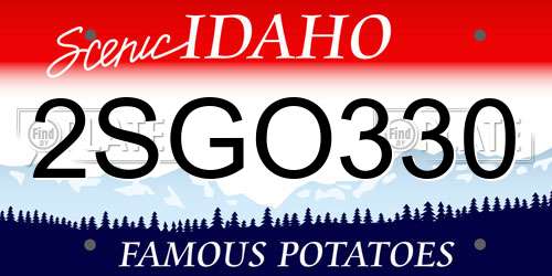 2SGO330 Idaho License Plate