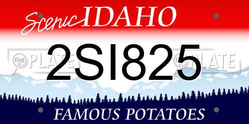 2SI825 Idaho License Plate