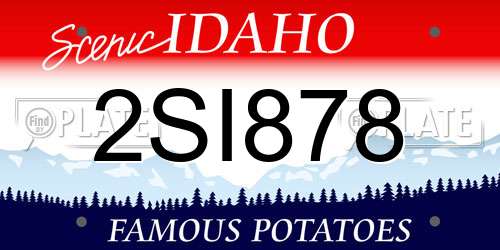 2SI878 Idaho License Plate