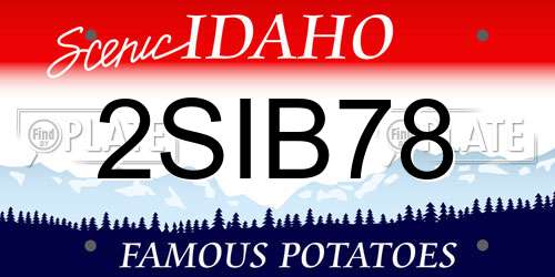 2SIB78 Idaho License Plate