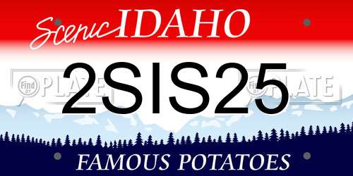 2SIS25 Idaho License Plate