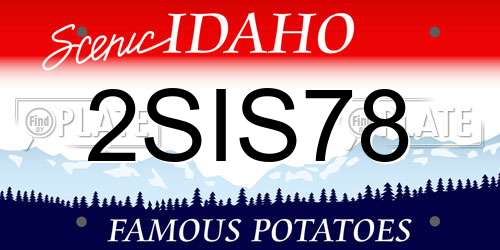 2SIS78 Idaho License Plate