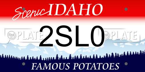 2SL0 Idaho License Plate