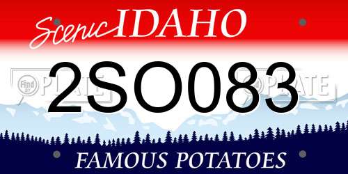 2SO083 Idaho License Plate