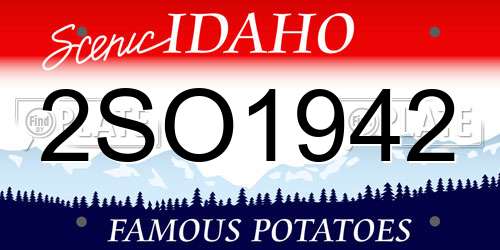 2SO1942 Idaho License Plate
