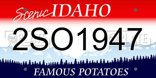 2SO1947 Idaho License Plate