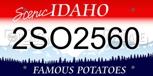 2SO2560 Idaho License Plate