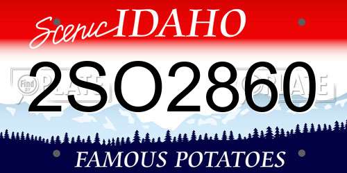 2SO2860 Idaho License Plate