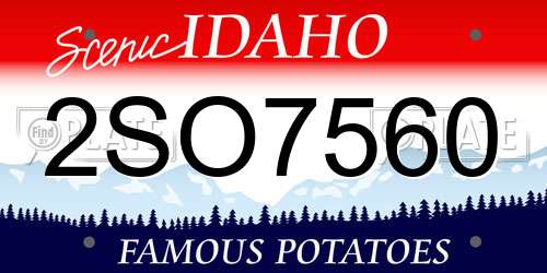 2SO7560 Idaho License Plate