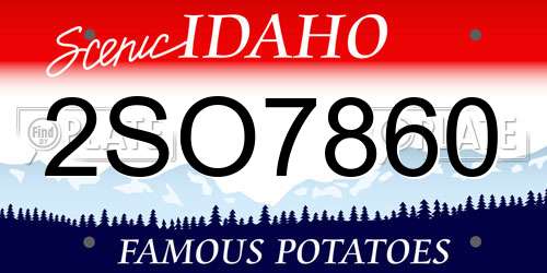 2SO7860 Idaho License Plate