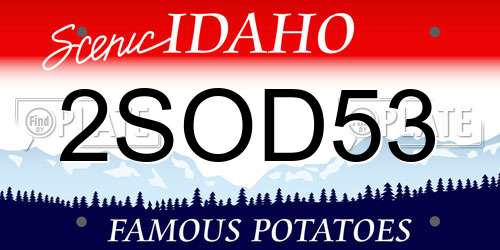 2SOD53 Idaho License Plate