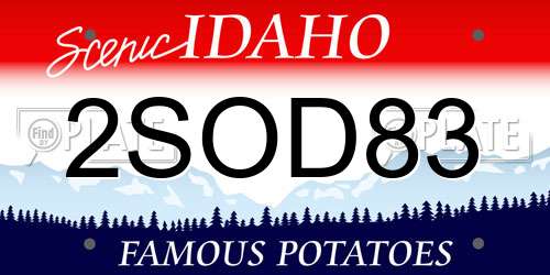 2SOD83 Idaho License Plate
