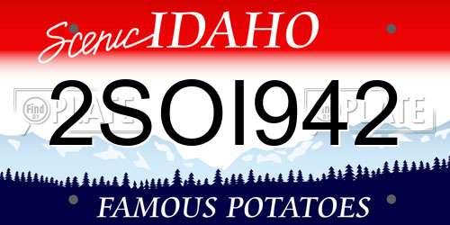 2SOI942 Idaho License Plate