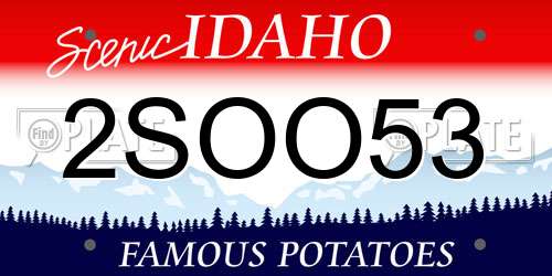 2SOO53 Idaho License Plate