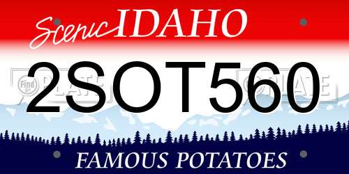 2SOT560 Idaho License Plate