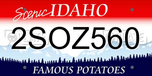 2SOZ560 Idaho License Plate