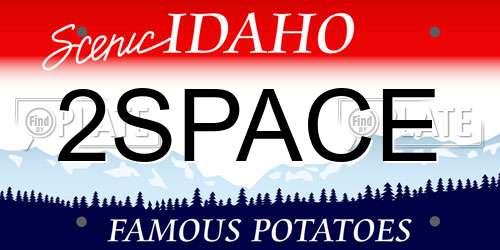 2SPACE Idaho License Plate