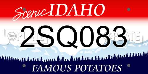 2SQ083 Idaho License Plate