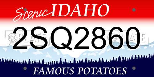 2SQ2860 Idaho License Plate