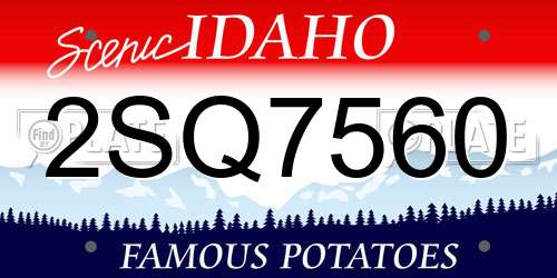2SQ7560 Idaho License Plate