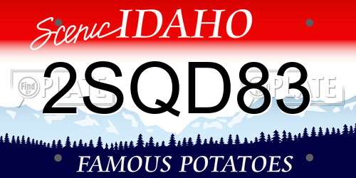2SQD83 Idaho License Plate