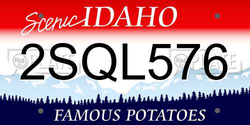 2SQL576 Idaho License Plate